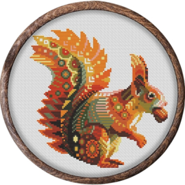 Borduurpakket Mandala Eekhoorn - 486 - Awesome Pattern Studio