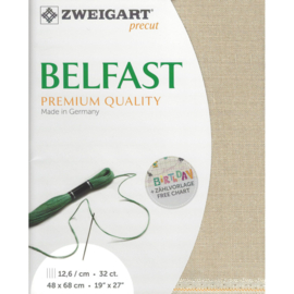 Belfast 32ct (48 x 68 cm) - Zweigart - 100% Linnen - Flax - 52