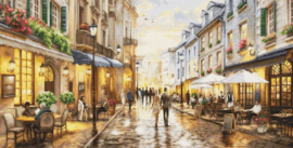 729 Borduurpakket Night Time Café - Het Cafe in de Nachttijd