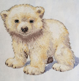 Borduurpakket My Cross Stitch – Animal Magic – Polar Bear Cub (DMC garens)