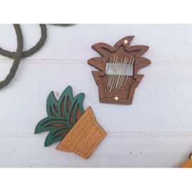 Houten Naaldendoosje Succulent