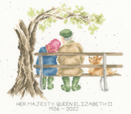 BORDUURPAKKET HANNAH DALE - HER MAJESTY THE QUEEN - BOTHY THREADS