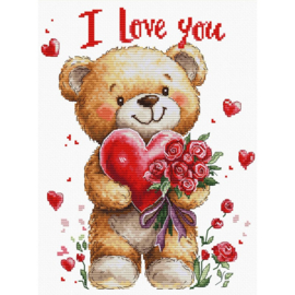 B1441 - Borduurpakket -  Bouquet of Love - Boeket met Liefde - Luca-S