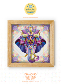 Diamond painting MANDALA Dieren OLIFANT (HOOFD)