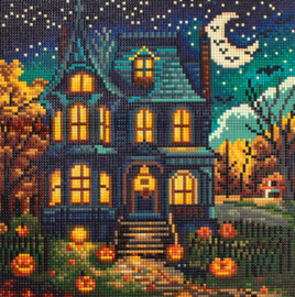 LT06 Halloween House - Diamond Painting - Letistitch