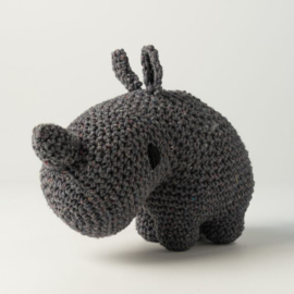 Rhino DEX - lava - Amigurumi (complete set inclusief haaknaald)