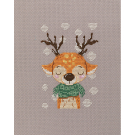 8-562 Borduurpakket Deer in a Scarf - PANNA