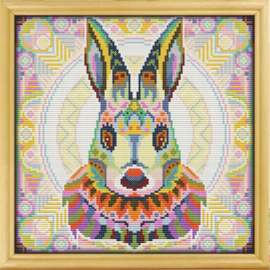Borduurpakket Mandala Konijn - 182-1 - Awesome Pattern Studio