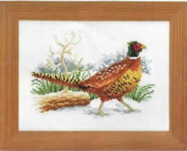 Borduurpakket - Fazant in de Sneeuw - Vervaco
