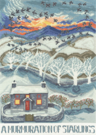 Borduurpakket Lizzie Spikes - A Murmuration Of Starlings - Bothy Threads