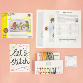 Borduurpakket Emma Ball - A Woolly Waddle - Bothy Threads