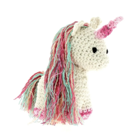 Unicorn NORA - eco barbante - Amigurumi (complete set inclusief haaknaald)