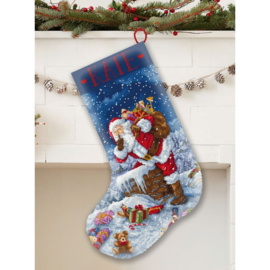 Borduurpakket LETI L10-001 Silent Night Gift Stocking - Leti Stitch
