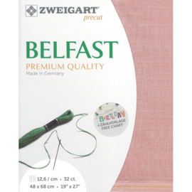 Belfast 32ct (48 x 68 cm) - Zweigart - 100% Linnen - Oudrose - 4042