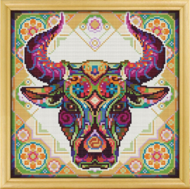 Borduurpakket Mandala Stier - 229-1 - Awesome Pattern Studio