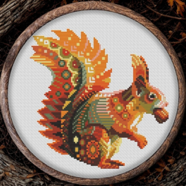 Borduurpakket Mandala Eekhoorn - 486 - Awesome Pattern Studio