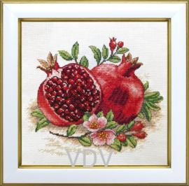 307 - Borduurpakket VDV (gedeeltelijk kraaltjes) - Pomegranate - Granaatappel