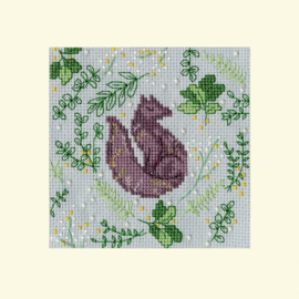 BORDUURPAKKET JADE MOSINSKI CHRISTMAS CARDS - SCANDI FOX - BOTHY THREADS