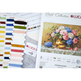 B723 Borduurpakket Luca-S - Golden Bloom - Gouden Bloem