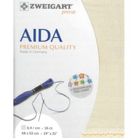 PREMIUM PRECUT AIDA - 48X53CM - (770) ECRU 16 count