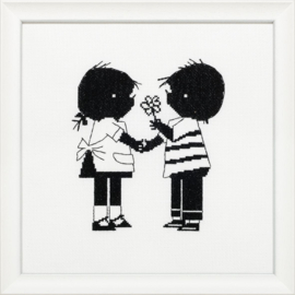 Borduurpakket Jip & Janneke lieve vriendjes , Fiep Westendorp