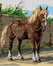 3420 - after Otto Eerelman - Draft Horse (fragment) - ORCHIDEA 40 x 50 (STRAMIEN)