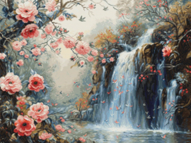 708  Borduurpakket Luca-S - Crystalline Waterfall - Kristallen Waterval - PETIT POINT