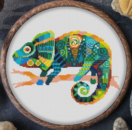 Borduurpakket Mandala Kameleon - 567 - Awesome Pattern Studio
