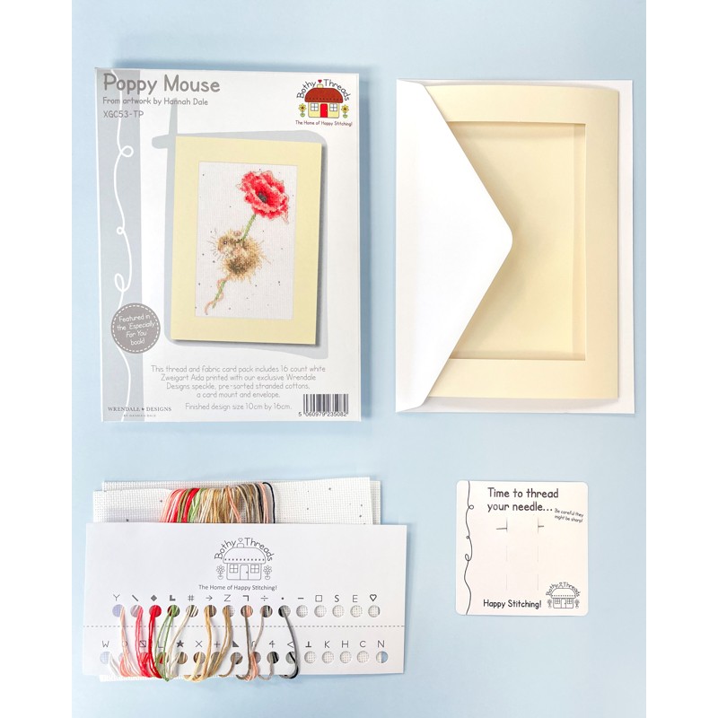 Borduurpakket Hannah Dale - Poppy Mouse - Bothy Threads