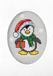 KRUISSTEEK KAART KERSTPINGUIN