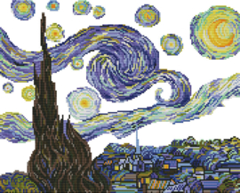 VOORBEDRUKT BORDUURPAKKET STARRY NIGHT (APRES VAN GOGH)  - LADYBIRD