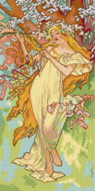 3496 - After Alfons Mucha - The Spring - ORCHIDEA 35 x 70 (STRAMIEN)