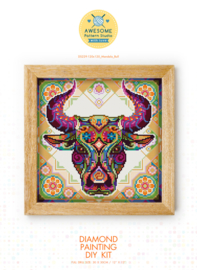 Diamond painting MANDALA Dieren STIER