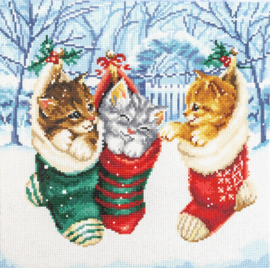 LT 103 Snowy Kittens - Diamond Painting - Letistitch