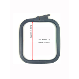 Nurge rechthoekige borduurring, 2️⃣ 14,5 cm x 16,5 cm, ANTRACIET