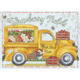 Borduurpakket Karen Tye Bentley - Strawberry Fields - Bothy Threads