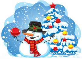 KERSTKAART: CHRISTMAS SNOWMAN