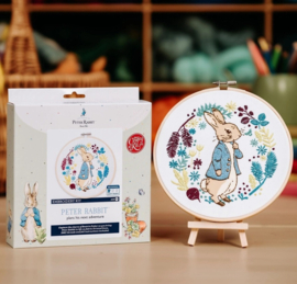 Beatrix Potter - Peter Rabbit plans his next adventure - EMBROIDERY met ring
