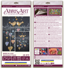 872 KRALEN BORDUURPAKKET - Birds in Love - Verliefde Vogeltjes