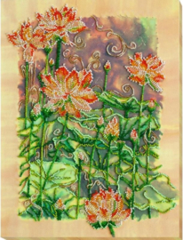 790 KRALEN BORDUURPAKKET - Lotuses at Sunset - Lotusbloemen met Zonsondergang