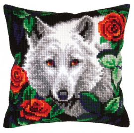 5432 KUSSEN BORDUURPAKKET WHITE WOLF - COLLECTION D'ART