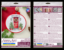 AHM-089 Borduurpakket ABRIS ART - Festive Welcome - Feestelijk Welkom