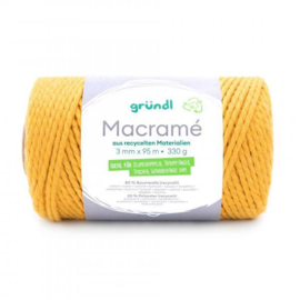 Macramé 330gram geel Grundl Wolle