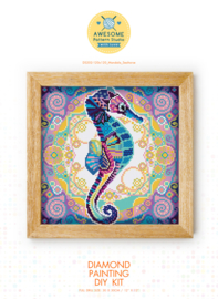 Diamond painting MANDALA Waterdier ZEEPAARDJE