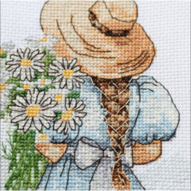 AHM-099 Borduurpakket ABRIS ART - Daisies for her - Madeliefjes voor Haar