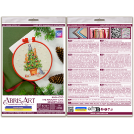 AHM-090 Borduurpakket ABRIS ART - The naughty cats - De Stoute Katten