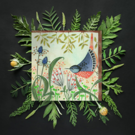 Borduurpakket Vrij borduren pakket Linda Hoskin - Flights Of Fancy - Nuthatch - Bothy Threads