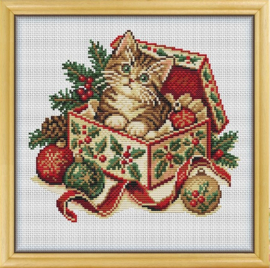 Borduurpakket Awesome Pattern Studio - Christmas Cat - Kerst Kat