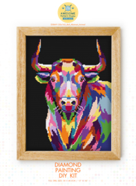 Diamond painting MANDALA Watercolor STIER (2 maten)