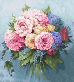 B2371 FLORAL BOUQUET (aida)